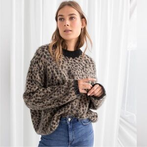 & Other Stories Leopard Knit Sweater